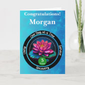 パーソナライズされた禁酒記念カード カード (正面)