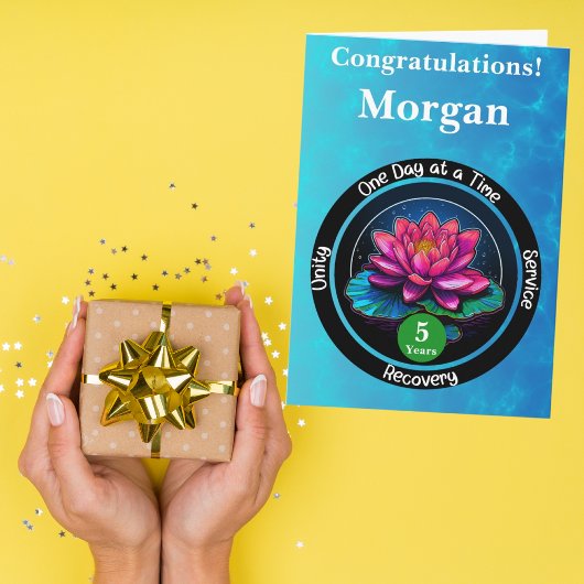 パーソナライズされた禁酒記念カード カード