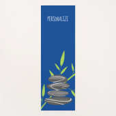 パーソナライズされた禅石と竹青 ヨガマット (正面)