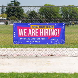 パーソナライズされた私たちのチームに参加するビジネスを採用している 横断幕