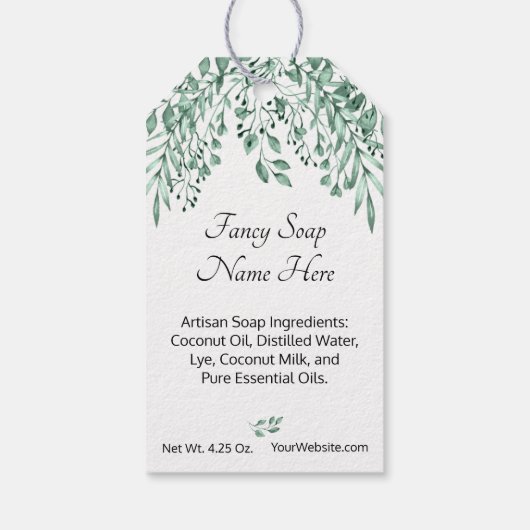 パーソナライズされた私のシャワーからあなたのシャワーへの職人用ソープクラフト ギフトタグ (裏面)