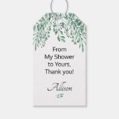 パーソナライズされた私のシャワーからあなたのシャワーへの職人用石鹸クラフト ギフトタグ (正面)