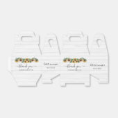 パーソナライズされた秋のひまわり結婚式 フェイバーボックス (折り畳みなし)