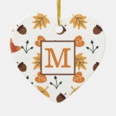 パーソナライズされた秋のオーナメント セラミックオーナメント (正面)