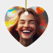 パーソナライズされた秋のオーナメント セラミックオーナメント (裏面)