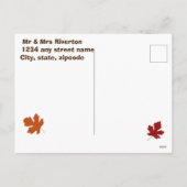 パーソナライズされた秋のグリーティングカード, ビンテージトラック シーズンポストカード (裏面)