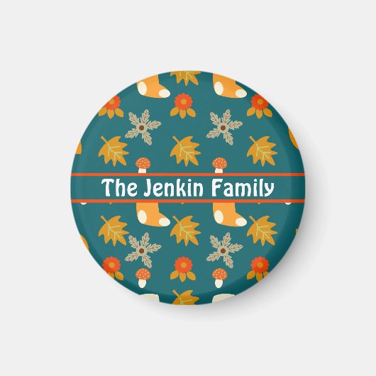 パーソナライズされた秋のマグネット マグネット (正面)