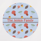 パーソナライズされた秋のラベル ラベル (デザイン1)