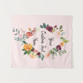 パーソナライズされた秋の結婚式式フォトブース タペストリー (正面(横))