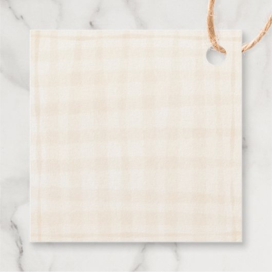 パーソナライズされた秋の結婚式素朴秋サンキュー フェイバータグ (裏面)