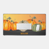 パーソナライズされた秋オフィスデコール秋カラーパンプキンス デスクマット (キーボード&マウス)