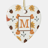 パーソナライズされた秋オーナメント セラミックオーナメント (右)
