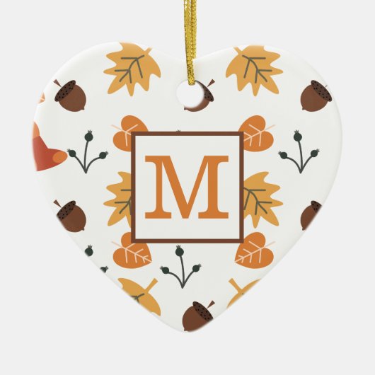 パーソナライズされた秋オーナメント セラミックオーナメント (正面)