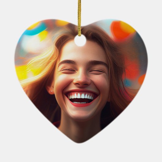 パーソナライズされた秋オーナメント セラミックオーナメント (裏面)