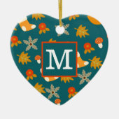 パーソナライズされた秋オーナメント セラミックオーナメント (正面)