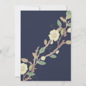 パーソナライズされた秋ツリー金ゴールドブ結婚ランチ 招待状 (裏面)