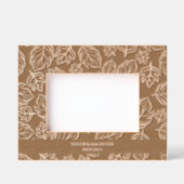 パーソナライズされた秋パターン(の模様が)ある葉 レーザー彫刻フレーム (正面)