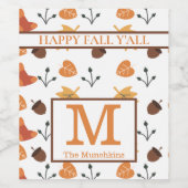 パーソナライズされた秋ワインラベル ワインラベル (シングルラベル)