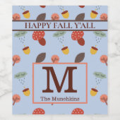 パーソナライズされた秋ワインラベル ワインラベル (シングルラベル)