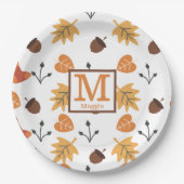 パーソナライズされた秋紙プレート ペーパープレート (正面)