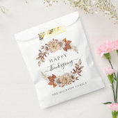 パーソナライズされた秋素朴フローラハッピーサンクスギビング フェイバーバッグ (封をした状態)