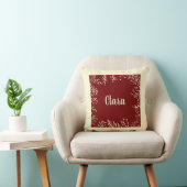 パーソナライズされた秋赤い植物名 クッション (椅子)