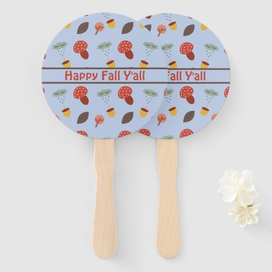 パーソナライズされた秋 ハンドファン (正面&裏面)