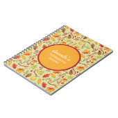 パーソナライズされた秋/紅葉仕訳帳 ノートブック (左側)