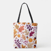 パーソナライズされた秋-紅葉名とコーン名 トートバッグ (裏面)