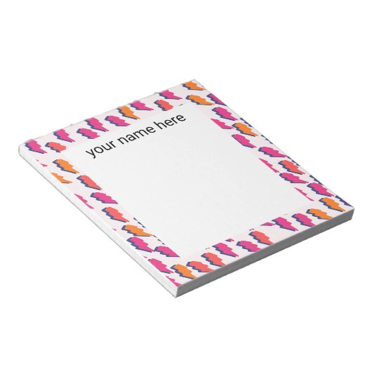 パーソナライズされた稲妻ボルトメモ帳 ノートパッド (アングル)