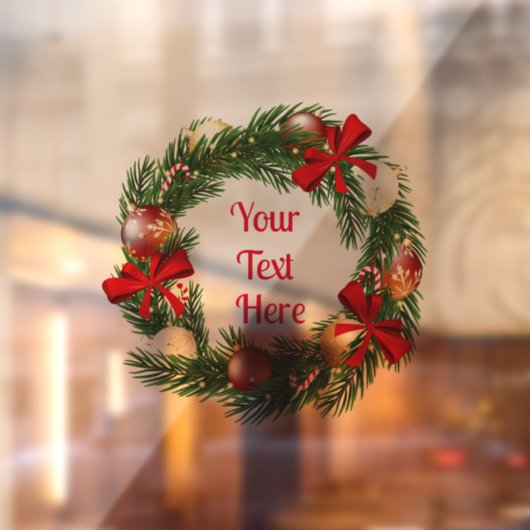 パーソナライズされた窓のクリスマスリースシール ウィンドウサイン (シート2)