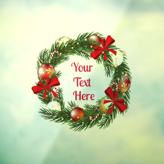 パーソナライズされた窓のクリスマスリースシール ウィンドウサイン (シート3)