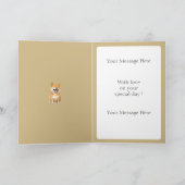 パーソナライズされた笑う柴犬 カード (内部)