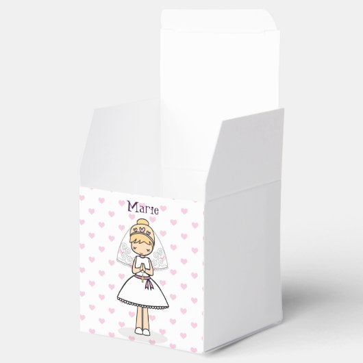 パーソナライズされた第一聖餐式の女の子 フェイバーボックス (オープン)