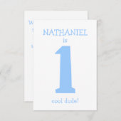 パーソナライズされた第1おもしろい誕生日少年パーティー 招待状 (正面/裏面)