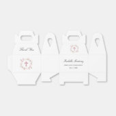 パーソナライズされた第1コミュニオンピンクフローラクロス フェイバーボックス (折り畳みなし)