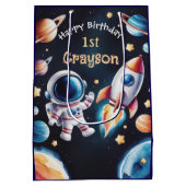 パーソナライズされた第1期宇宙をテーマにした抱き枕 ミディアムペーパーバッグ (裏面)