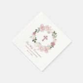 パーソナライズされた第1聖餐式カクテルナプキン スタンダードカクテルナプキン (角)