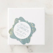 パーソナライズされた第1聖餐式ブルー金ゴールド十字架 フェイバータグ (インサイチュ)