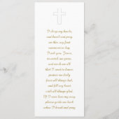 パーソナライズされた第1通信祈りの言葉 メニュー (裏面)