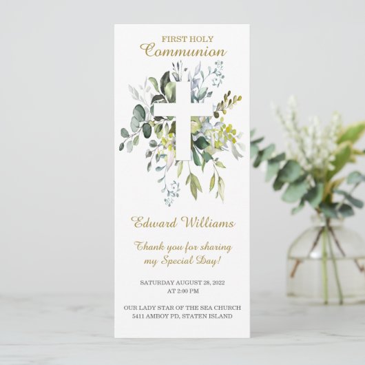 パーソナライズされた第1通信祈りの言葉 メニュー (スタンド正面)