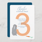 パーソナライズされた第3期バニモダンー招待状 招待状 (正面/裏面)