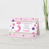 パーソナライズされた第3誕生日カード！ カード (正面)