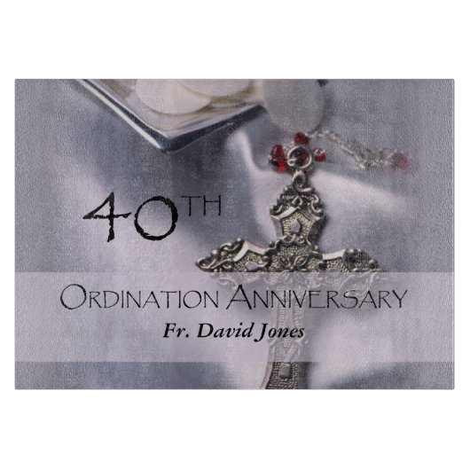 パーソナライズされた第40回コーディネーション記念日おめでとう カッティングボード (正面)