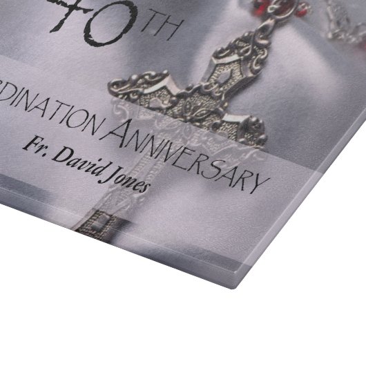 パーソナライズされた第40回コーディネーション記念日おめでとう カッティングボード (角)