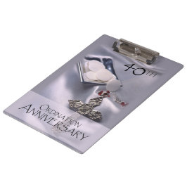 パーソナライズされた第40回コーディネーション記念日おめでとう クリップボード