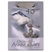 パーソナライズされた第40回コーディネーション記念日おめでとう クリップボード (正面)