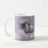 パーソナライズされた第40回コーディネーション記念日おめでとう コーヒーマグカップ (左)