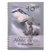 パーソナライズされた第40回コーディネーション記念日おめでとう ノートブック (正面)