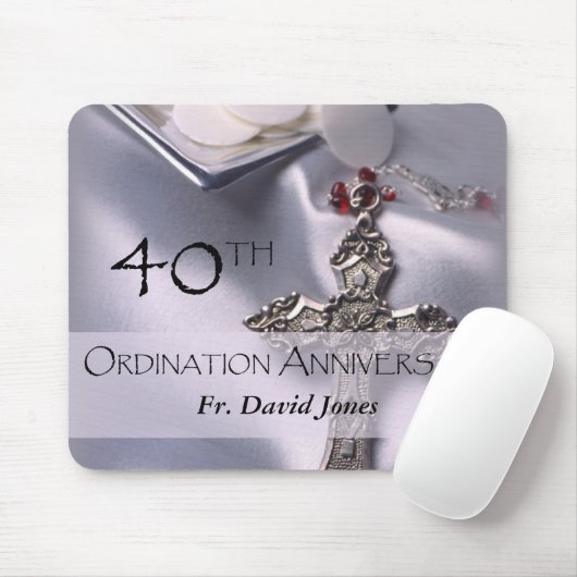 パーソナライズされた第40回コーディネーション記念日おめでとう マウスパッド (マウス)